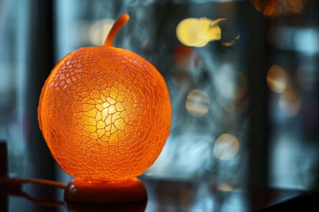 Lampade Decorative in Legno e Resina con LED: Guida per Hobbisti Lampade decorative in legno e resina finite lampada da tavolo lucida con resina trasparente, LED caldi e diffusore per luce uniforme senza ombre.