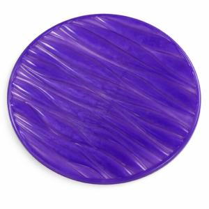 Catalogo Tagliere rotondo in resina viola con superficie ondulata