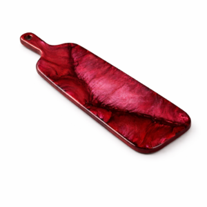 Catalogo Tagliere rettangolare in resina rosso perlato con manico